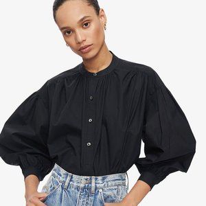 NWT ANINE BING Eden Shirt Black * XS